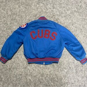 Vintage Chicago Cubs MLB Logo Varsity Bomber Toddler Baby Jacket Size 12m-18m